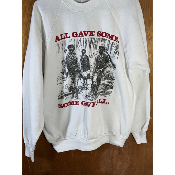 Vintage All Gave Some Some Gave All Military Soldier‎ Crewneck Sweater XL - Picture 3 of 8